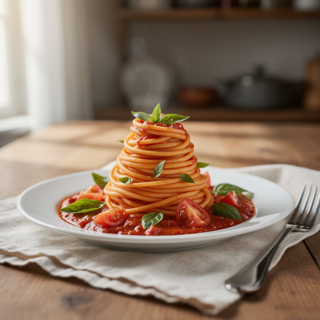 Chef preparing a signature seasonal Italian pasta dish
